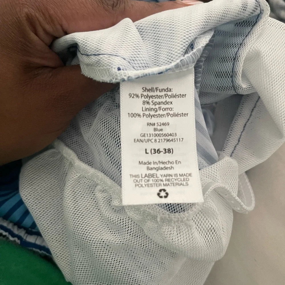 George Blue Ombre Stripe Swim Trunks